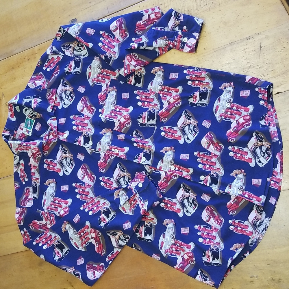 Vintage Johnny Cotton Button Down Shirt SZ Sm